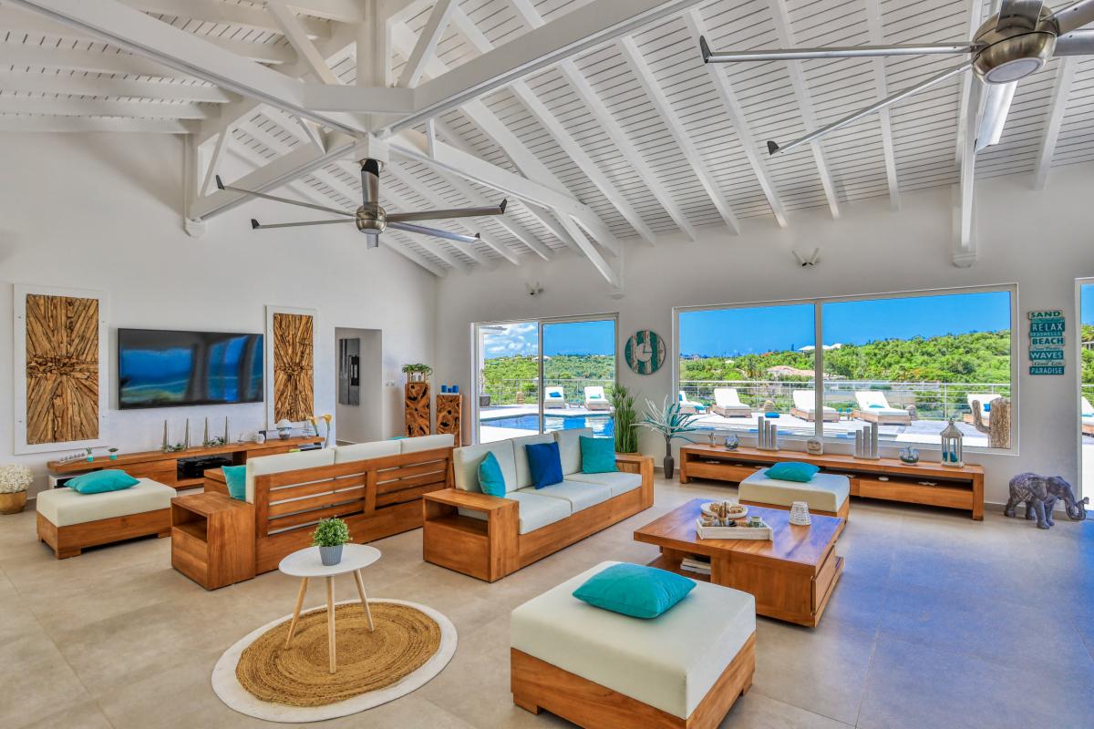 18_VillaAzurDream Location villa st Martin Terres Basse 7 chambres 14 personnes avec piscine et vue mer_25